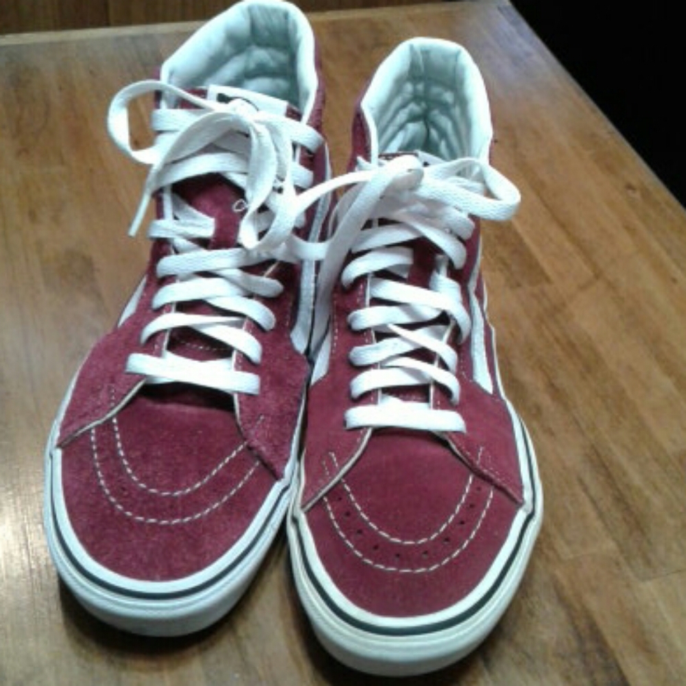 Vans high tops suede & canvas sneakers